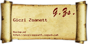 Giczi Zsanett névjegykártya